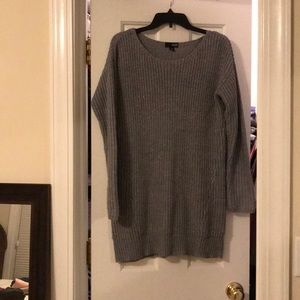 Grey with silver sparkle sweater dress